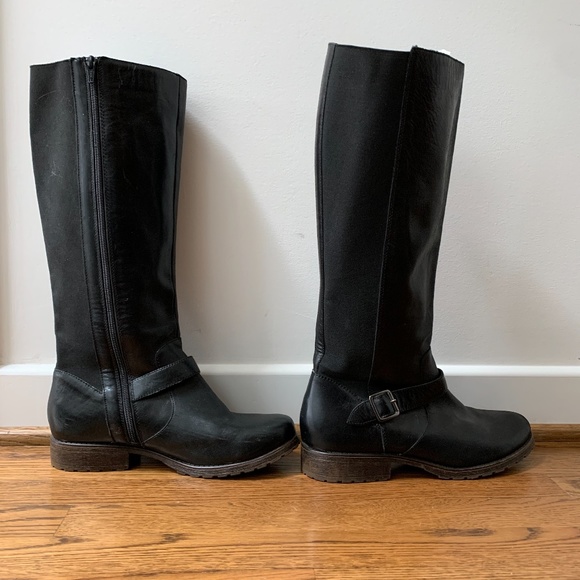 Kenneth Cole New York Black Leather Riding Boot - Picture 9 of 16